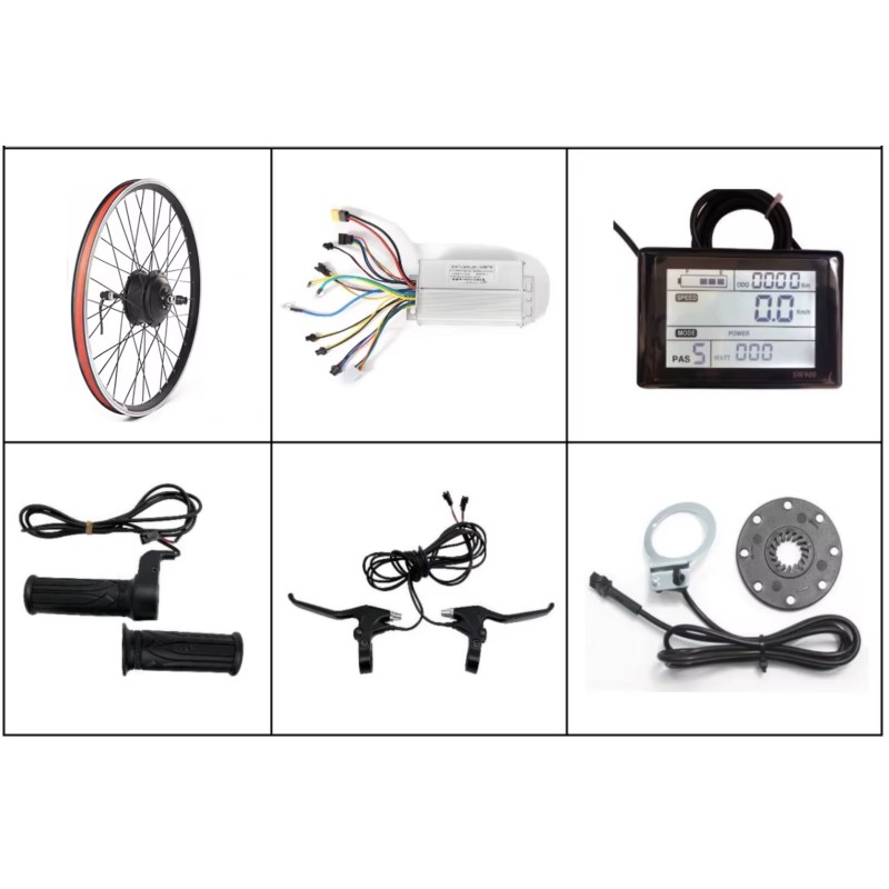 Kit de conversión para bicicleta eléctrica con motor delantero 36v 250w de 20, 26, 27,5, 28, 29", 700cc KROXNE - 3  