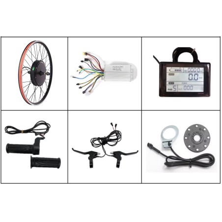 Kit de conversión para bicicleta eléctrica con motor delantero 48v 1500w de 20, 26, 27,5, 28, 29", 700cc KROXNE - 2  