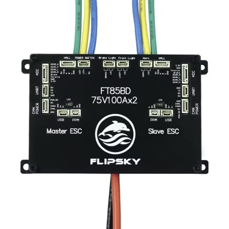 Controlador ESC Flipsky FT85bd com caixa de alumínio para skate elétrico, bicicleta, scooter ou moto KROXNE - 1  