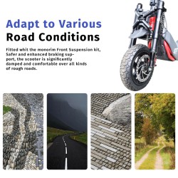 Monorim MZ3 2.0 Vorderfederung mit 160mm Bremsscheibe für Segway ZT3 E-Scooter  - 5  