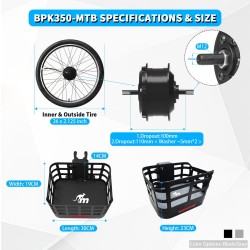 Kit preobrazovaniya Monorim BPK350 motor 380w - batareya vklyuchena  - 7 Monorim BPK350 E-bike power kit, 380W – Preobrazite svo