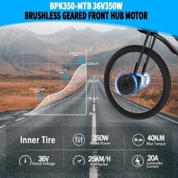 Monorim BPK350 conversion kit motor 380w - battery included for electric bike  - 8 Monorim BPK350 e-bike power kit, 380W – Upgra