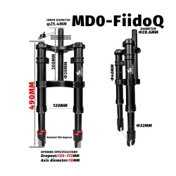 Monorim MD0-FiidoQ frontfjaring  - 8 
Kompatibilitet: Monorim MD0-FiidoQ frontfjaring for Fiido Q (Q1/Q1S) og kompatible mini e-