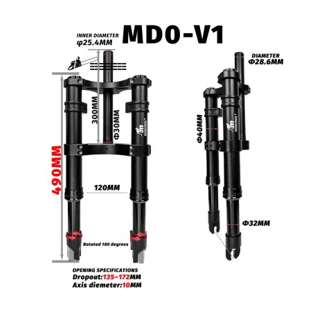 Przednie zawieszenie Monorim MD0-V1 do Xiaomi M365/Pro  - 11 
Kompatybilnosc: Monorim MD0-V1 do Xiaomi M365/Pro i kompatybilnych