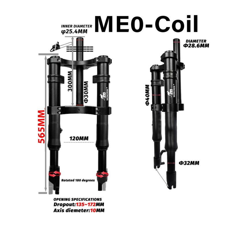 Perednyaya podveska Monorim ME0 Coil spring version 565mm x 165mm  - 12 
Sovmestimost: ME0 Coil Spring 565mm x 165mm dlya sovmes