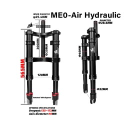 Prednji ovjes Monorim ME0 Air - Hidraulic version 565mm x 165mm  - 11 
Kompatibilnost: Monorim ME0 Air prednji ovjes Hidraulic v