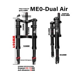 Suspension avant Monorim ME0 Dual Air 565mm x 165mm  - 7 
Compatibilite : suspension avant Monorim ME0 Dual Air 565mm x 165mm po