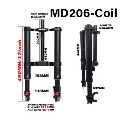 Sprednje vzmetenje Monorim MD206 Coil Spring version 490mm x 206mm  - 2 
Zdruzljivost: sprednje vzmetenje Monorim MD206 Coil Spr