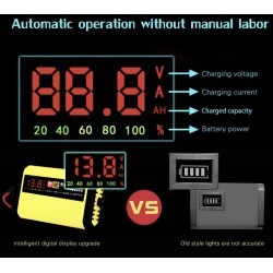 Zaryadnyy prystriy 12V 2A dlya svyntsevo-kyslotnykh bateriy 7Ah 12Ah 14Ah 20Ah  - 4 Osnovni kharakterystyky

Tsyfrovyi LCD-dyspl