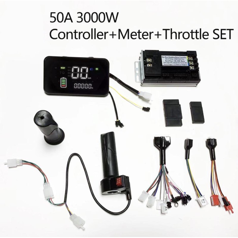 Sinusni brushless krmilnik motorja komplet 48V 84V 50A 3000W s plinom in zaslonom  - 1 Seznam izdelkov

50A krmilnik + 1 ročica 