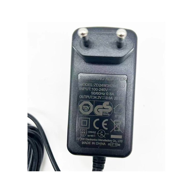 Zaryadnoe ustroistvo dlya pylesosa 34.2V 0.6A (ZD24W342060EU)  - 1 Sovmestimost 34.2V 0.6A: dlya pylesosov s etimi parametrami.S