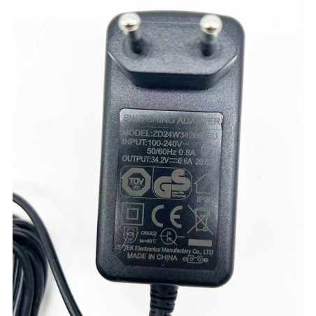 Vacuum cleaner power charger 34.2V 0.6A (ZD24W342060EU)  - 1 34.2V 0.6A compatibility: for vacuum cleaners requiring these specs