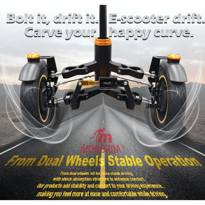 Monorim X3 Max Air dual front wheel suspension for Ninebot Max G2: rezervna chast i amortisyor Monorim - 1 Suvmestima s Ninebot 