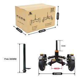 Sprednje dvojno kolesno vzmetenje Monorim X3 Max Air za Ninebot Max G2: nadomestni del in amortizer Monorim - 3 Zdruzljivo z Nin
