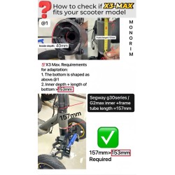 Monorim X3 Max Air podwojne zawieszenie przodu do Ninebot Max G2: czesc zamienna i amortyzator Monorim - 6 Kompatybilne z Ninebo
