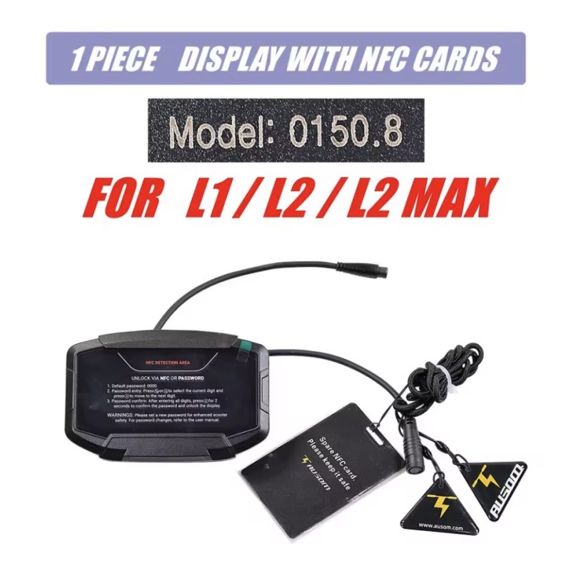 48 V kijelző vagy vezérlőpanel AUSOM L1, L2, L2 MAX vagy hasonló elektromos rollerhez, 0150.8 modell  - 1 48 V-os AUSOM L1, L2 é