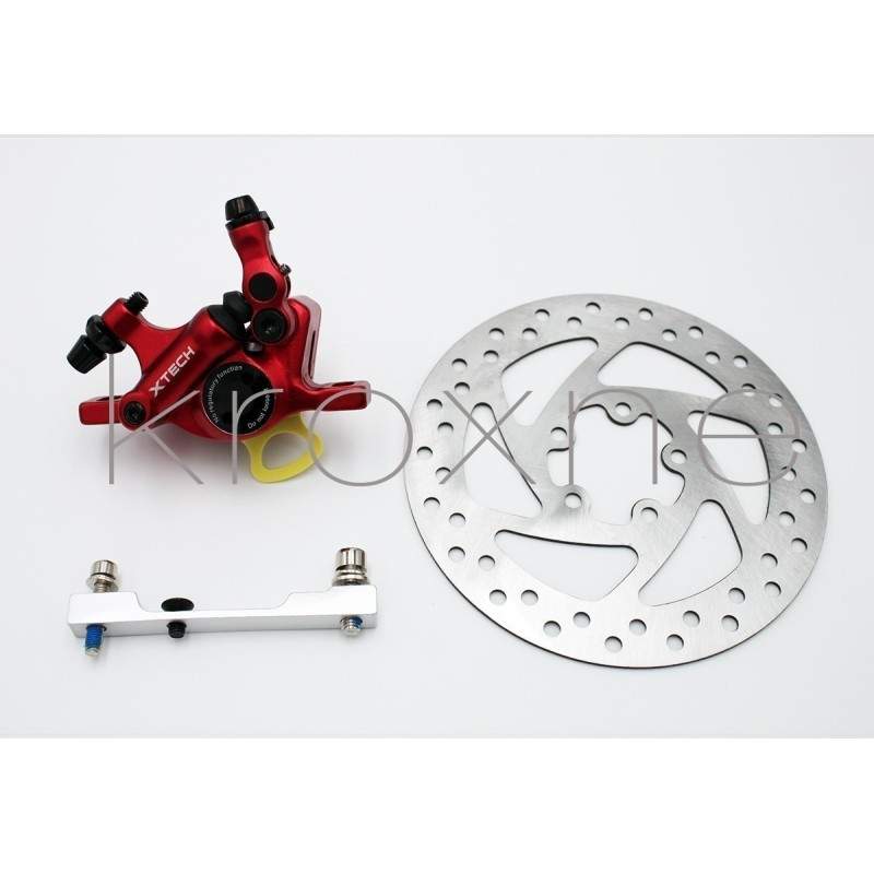Kit étrier frein xTech rouge complet pour Xiaomi M365, 1S, Pro2 ou M365 Pro ZOOM xTech - 2 Kit d'installation de frein rouge Zoo