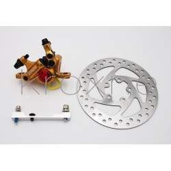 Zlatá xTech kompletná brzdová sada pre Xiaomi M365, 1S, Essential, Pro2 alebo M365 Pro. ZOOM xTech - 4 Zlatá xTech kompletná brz