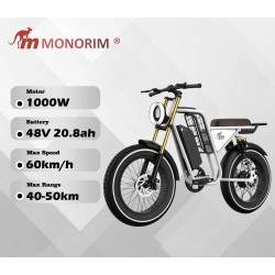 Monorim Vipe - elektromos kerékpár 1000w-os motorral és 20,8A akkumulátorral Monorim - 1 Monorim Vipe - elektromos kerékpár 1000
