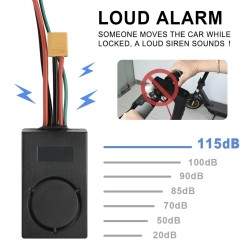 Universellt stöldlarm för Xiaomi, Ninebot, Segway, Dulatron, Kaabo, Vsett eller liknande elektriska skotrar  - 2 Universellt stö