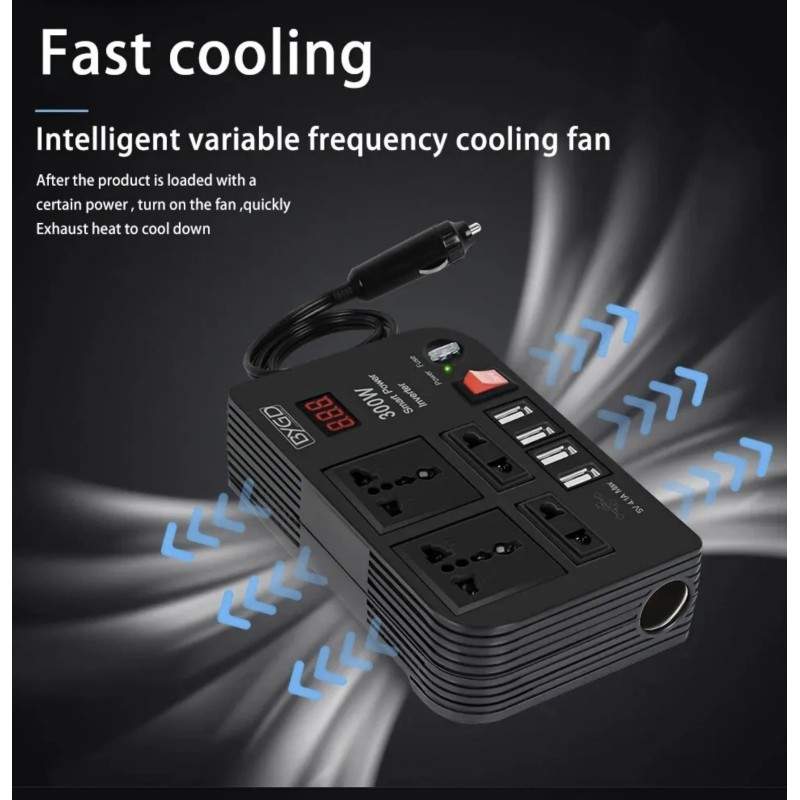 Inverter 12 V-ról 220 V-ra robogó vagy elektromos kerékpár töltéséhez lakóautóban / lakóautóban  - 1 Inverter 12 V-ról 220 V-ra 