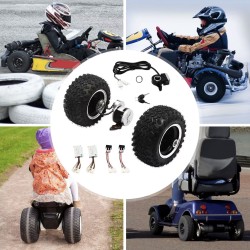 DIY-Umrüstsatz (2 Motoren, Regler und Gashebel) - Luftreifen - Go Kart, Rollstuhl KROXNE - 6  